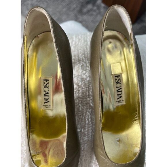 ESCADA Womens 70's Vintage Slip On Block Heel Size 8 - Picture 9 of 10